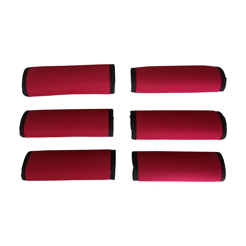 Luggage Spotters Super Grabber Neoprene Handle Wrap Set Of 6 Red Luggage Spotters Luggage Accessories