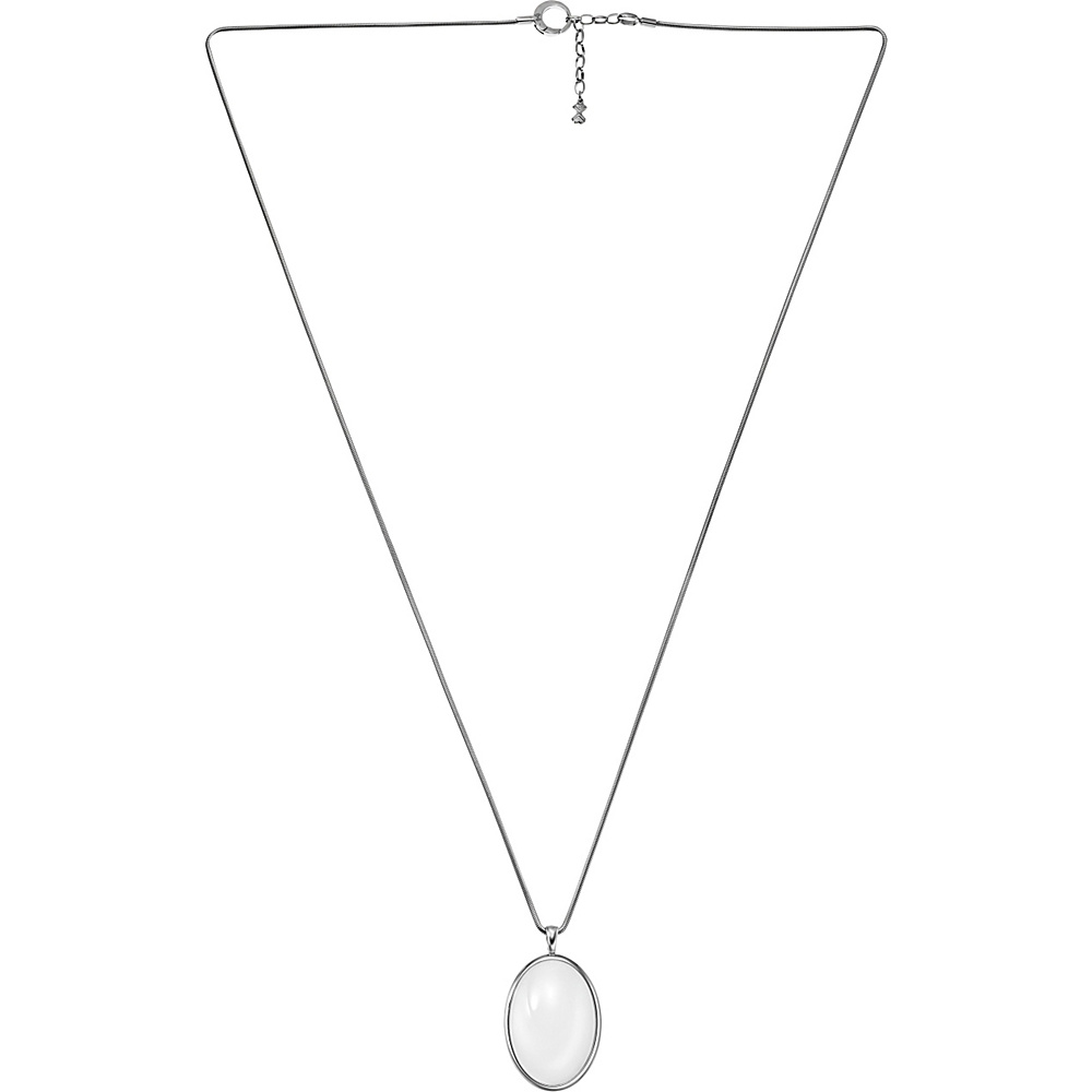 Skagen Sea Glass Oval Pendant Necklace Silver Skagen Jewelry