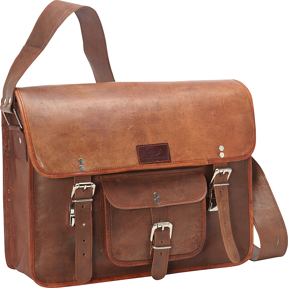 Sharo Leather Bags Computer Messenger Bag BROWN Sharo Leather Bags Non Wheeled Business Cases