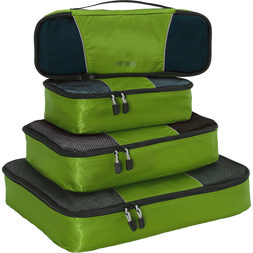 eBags Packing Cubes 4pc Classic Plus Set Grasshopper eBags Travel Organizers