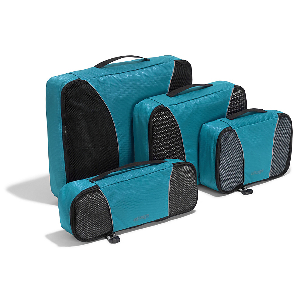 eBags Packing Cubes 4pc Classic Plus Set Aquamarine eBags Travel Organizers