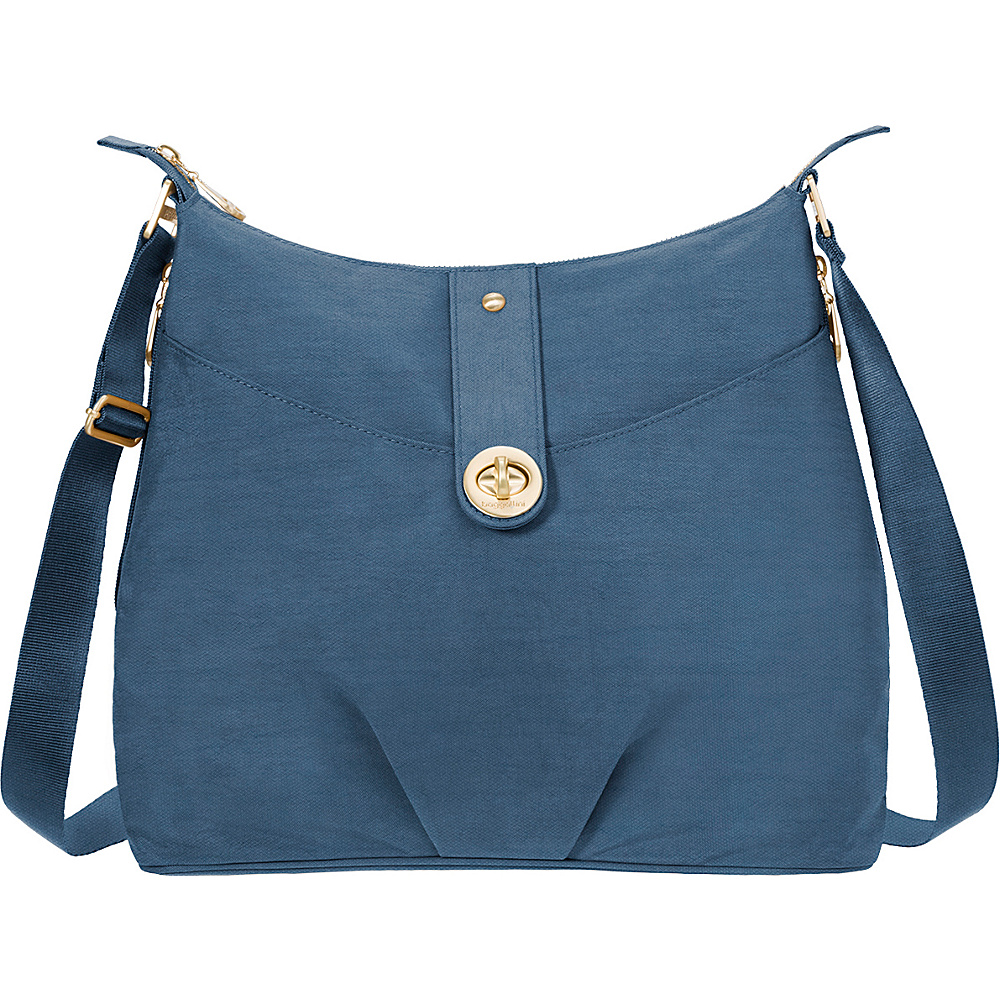 baggallini Gold Helsinki Bagg Slate Blue baggallini Fabric Handbags
