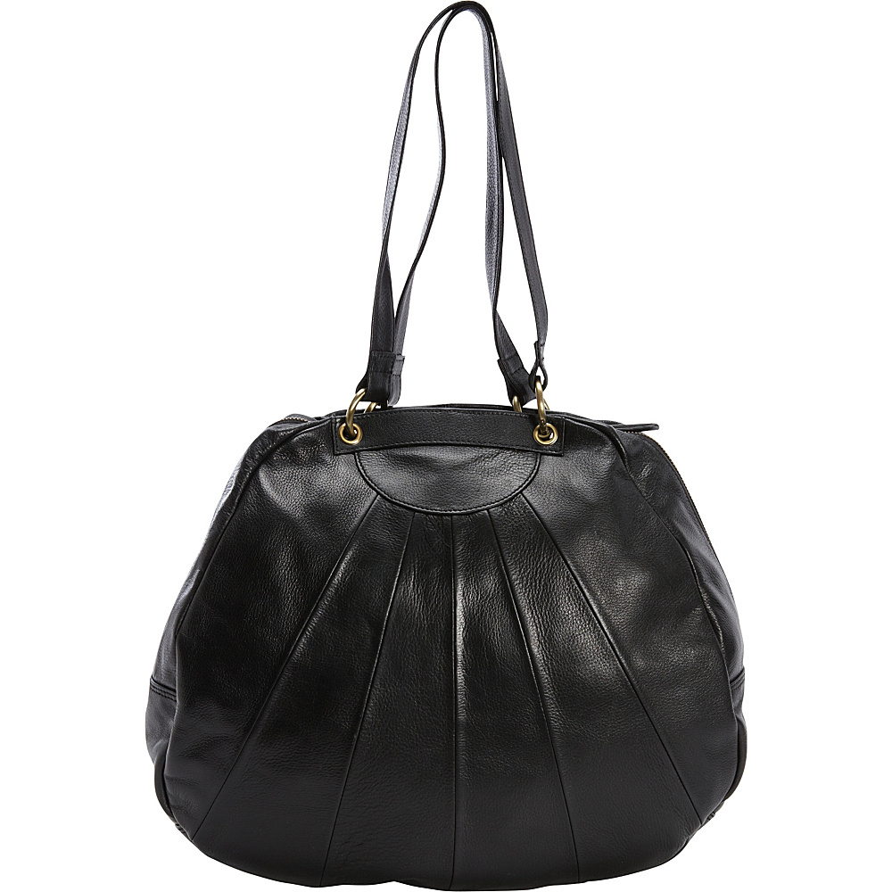 Latico Leathers Eden Shoulder Bag Pebble Black Latico Leathers Leather Handbags