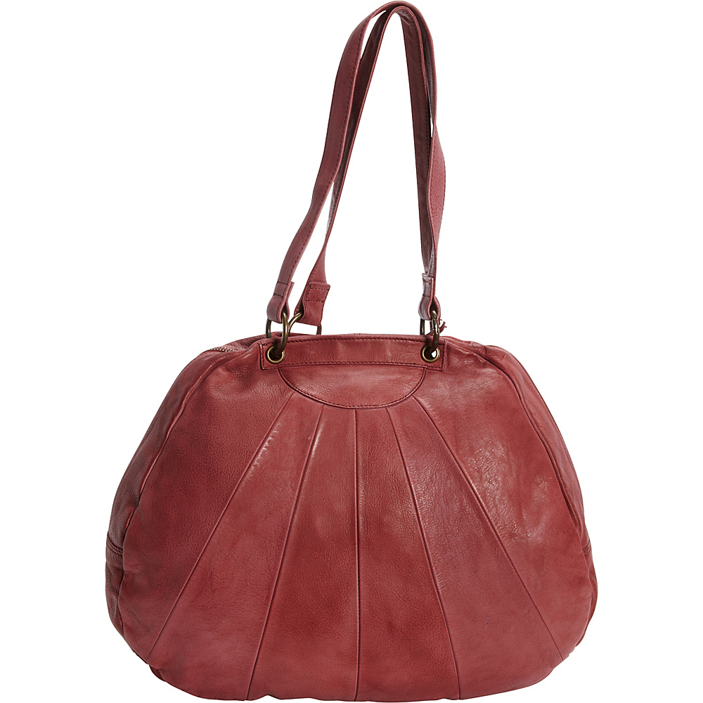 Latico Leathers Eden Shoulder Bag Crinkle Burgundy Latico Leathers Leather Handbags