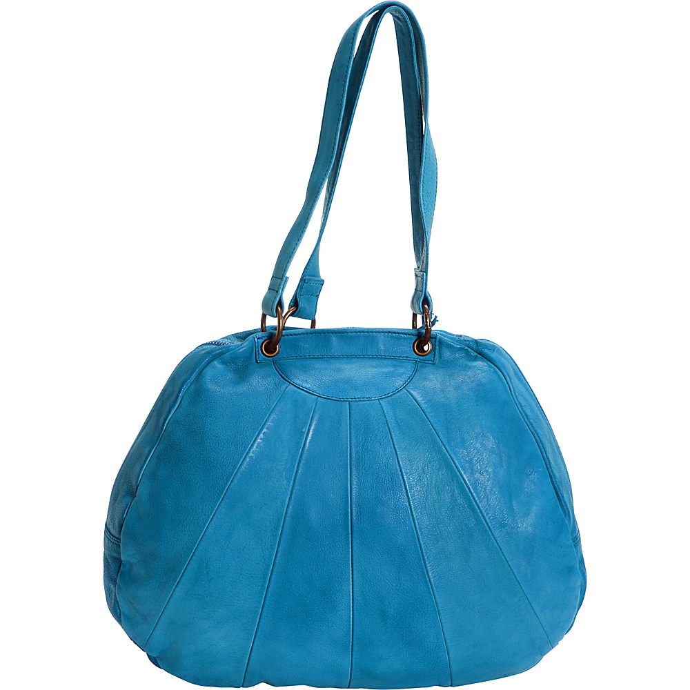 Latico Leathers Eden Shoulder Bag Crinkle Blue Latico Leathers Leather Handbags