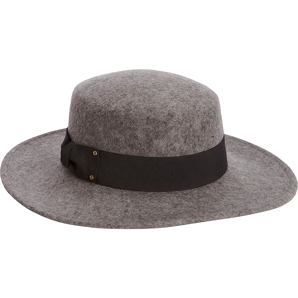 Adora Hats Wool Felt Gambler Hat Grey Adora Hats Hats