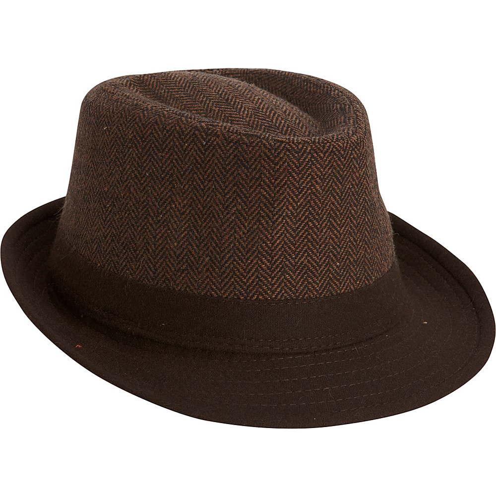 Adora Hats Polyester Fedora Brown Adora Hats Hats Gloves Scarves