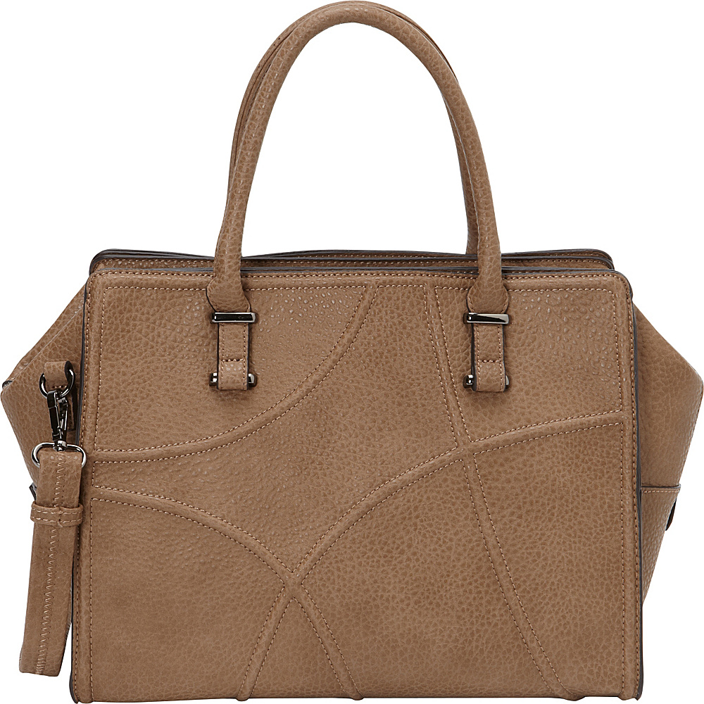 Sondra Roberts Demanding Detail Satchel Taupe Sondra Roberts Manmade Handbags