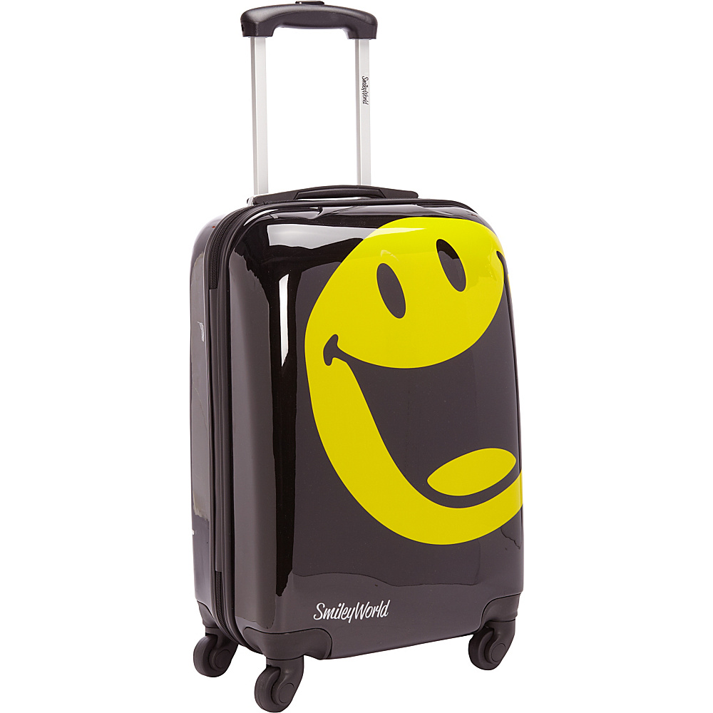 Smiley 22 Smiley Happy World Spinner Black Smiley Hardside Checked