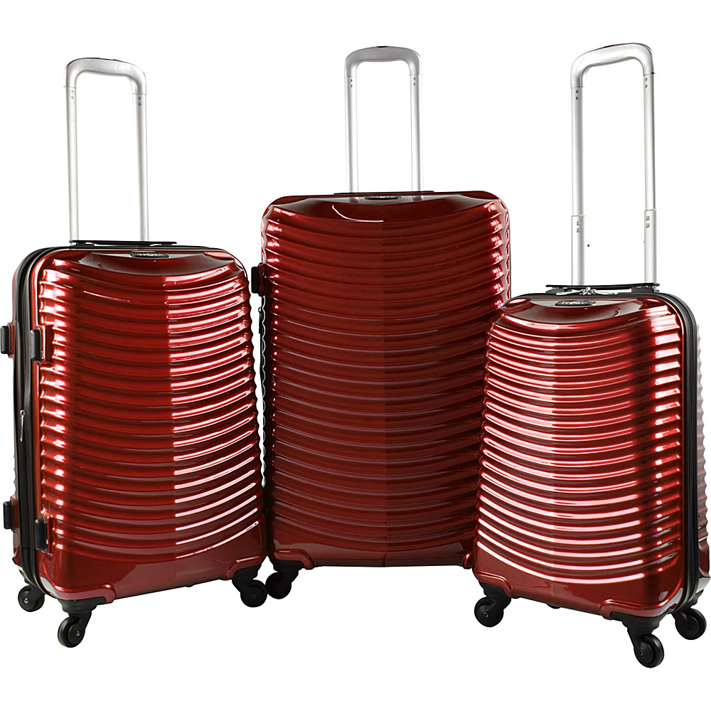 Travelers Club Luggage Orion 3PC Hardside Expandable Spinner Luggage Set Red Travelers Club Luggage Luggage Sets