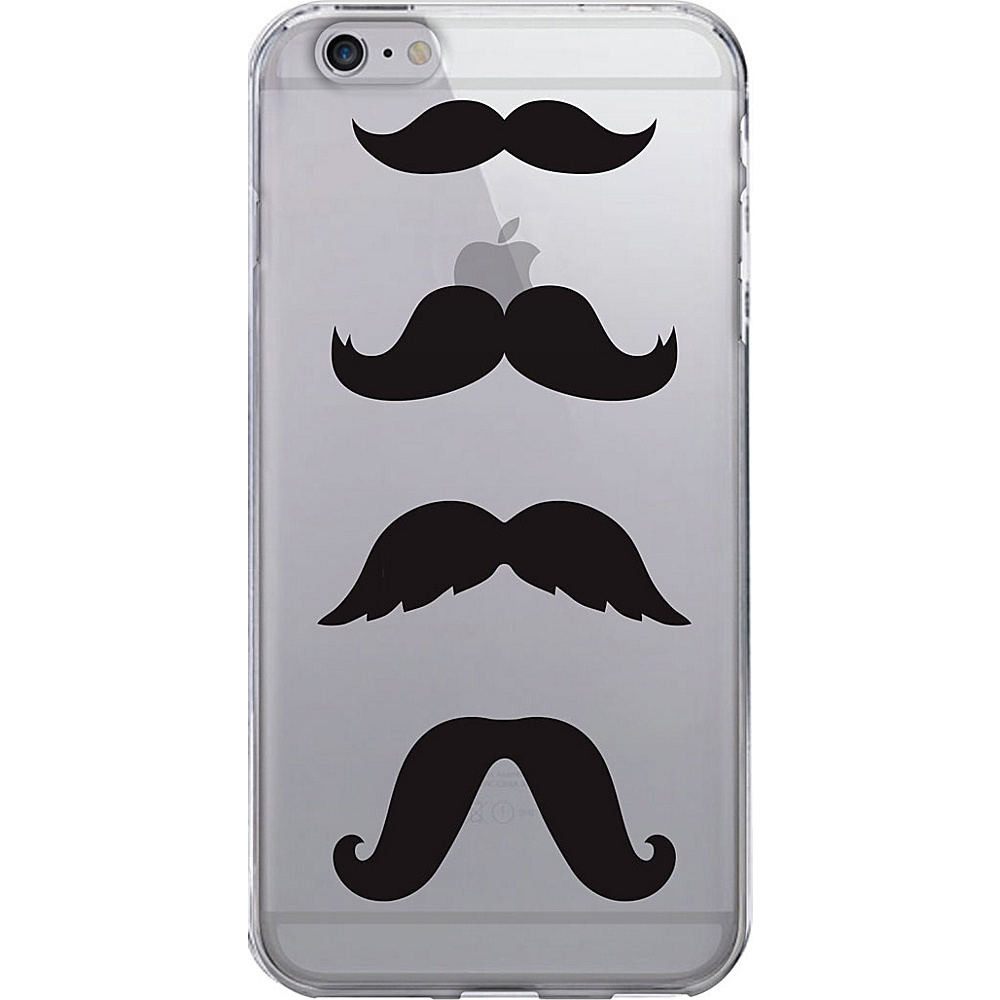 Centon Electronics OTM Clear iPhone 6 Plus Case Hipster Prints Mustache Centon Electronics Electronic Cases