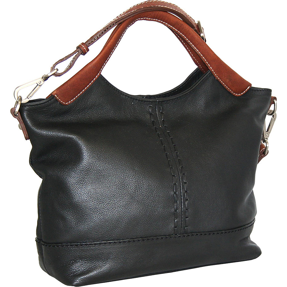 Nino Bossi Gabby Gabi Satchel Black Nino Bossi Leather Handbags