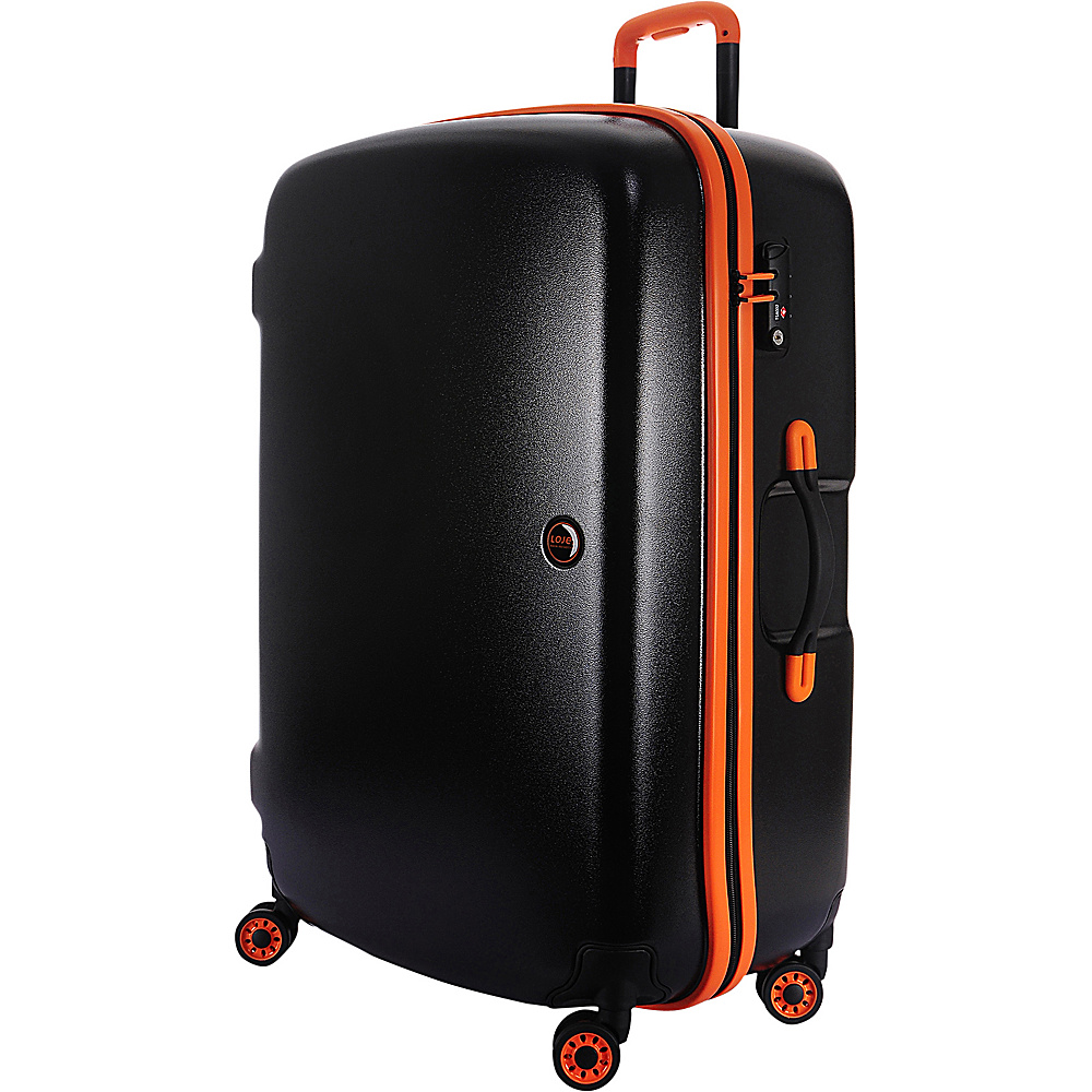Lojel Nimbus IPX 3 Waterproof Luggage Large Black Orange Lojel Hardside Checked