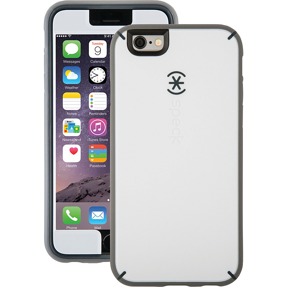 Speck iPhone 6 6s Mightyshell Faceplate White Charcoal Gray Slate Speck Personal Electronic Cases