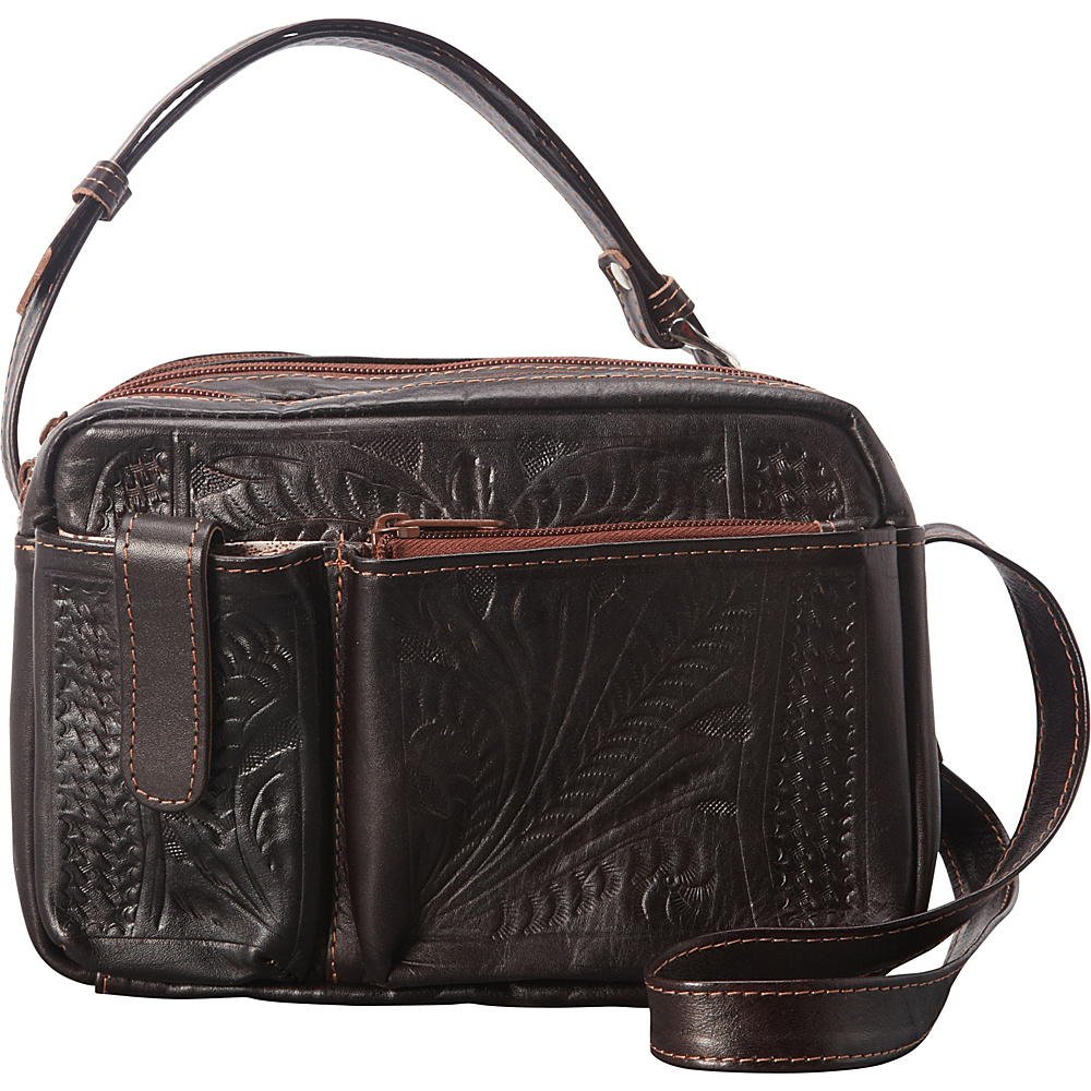 Ropin West Crossover Purse Brown Ropin West Leather Handbags