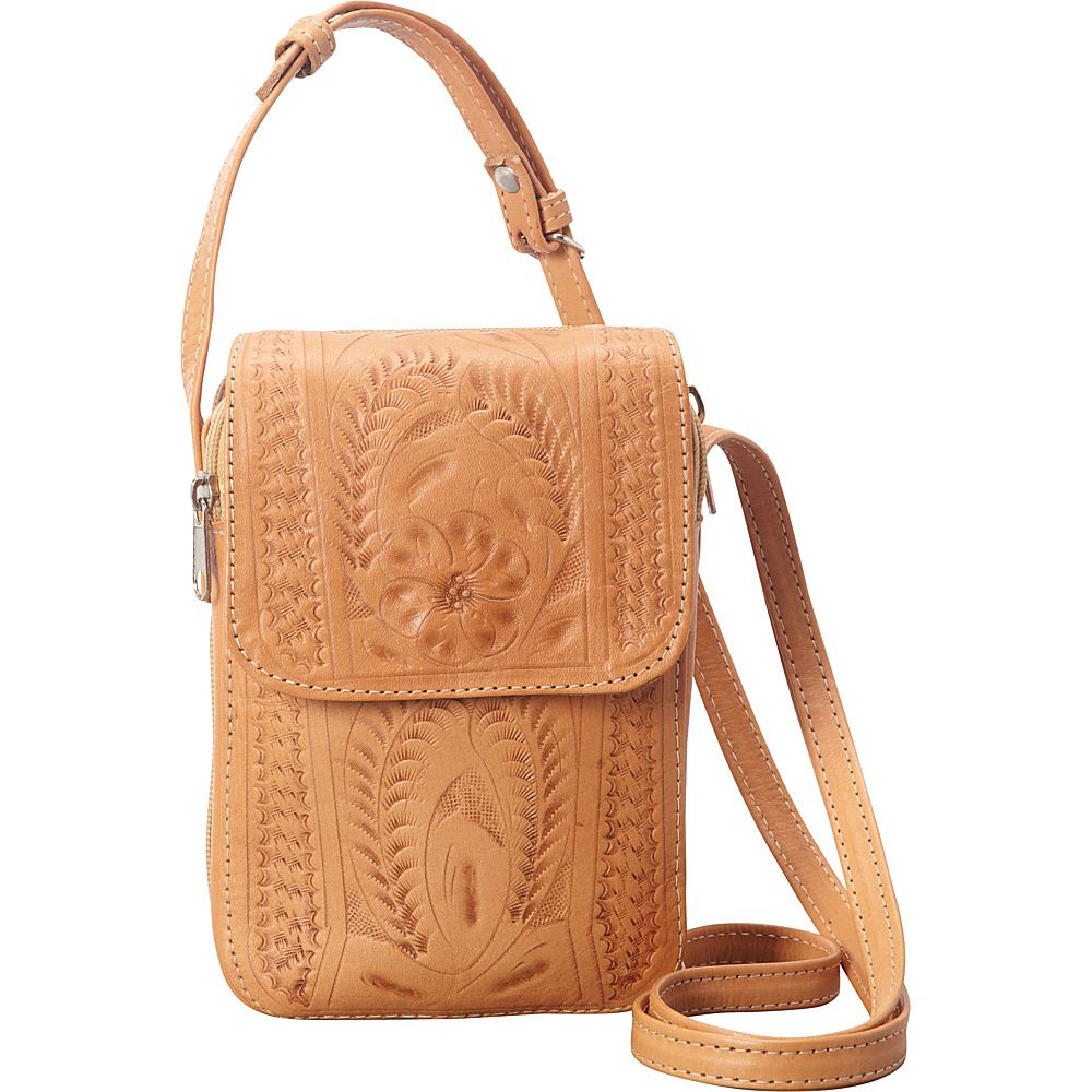 Ropin West Crossover Purse Natural Ropin West Leather Handbags