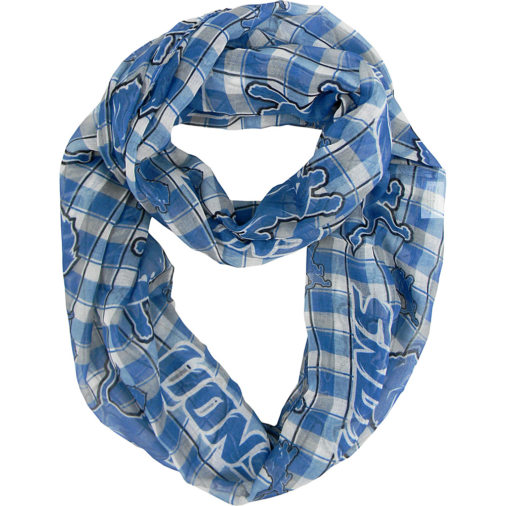 Littlearth Sheer Infinity Scarf Plaid NFL Teams Detroit Lions Littlearth Scarves
