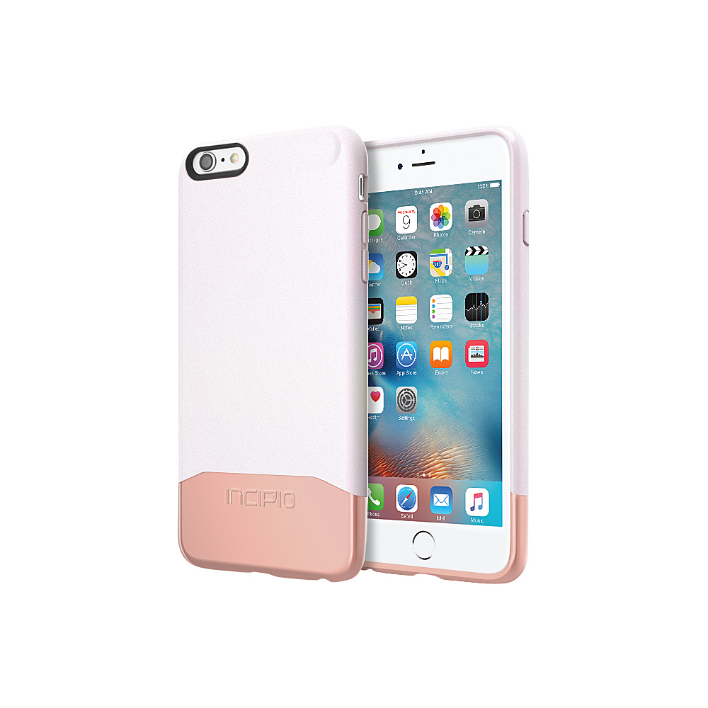 Incipio Edge Chrome for iPhone 6 6s Plus Iridescent White Rose Gold Incipio Electronic Cases