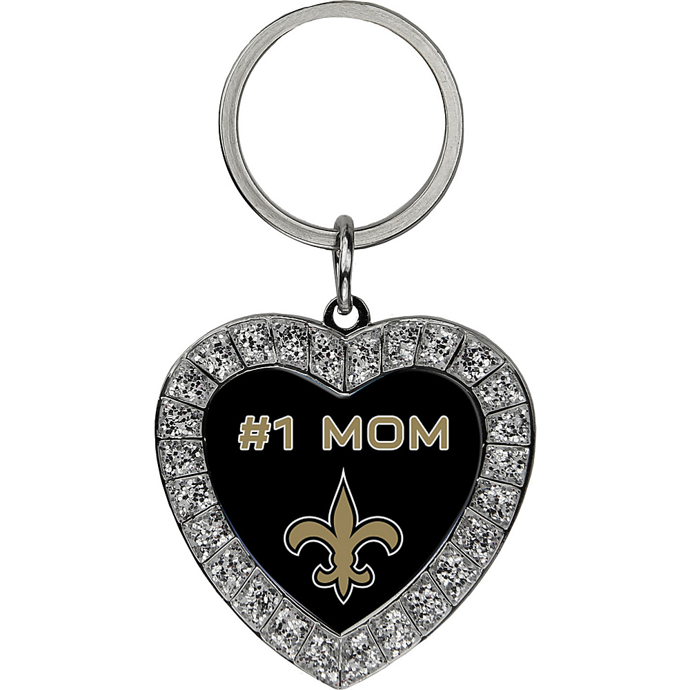 Luggage Spotters NFL New Orleans Saints 1 Mom Rhinestone Key Chain Black Luggage Spotters Women s SLG Other