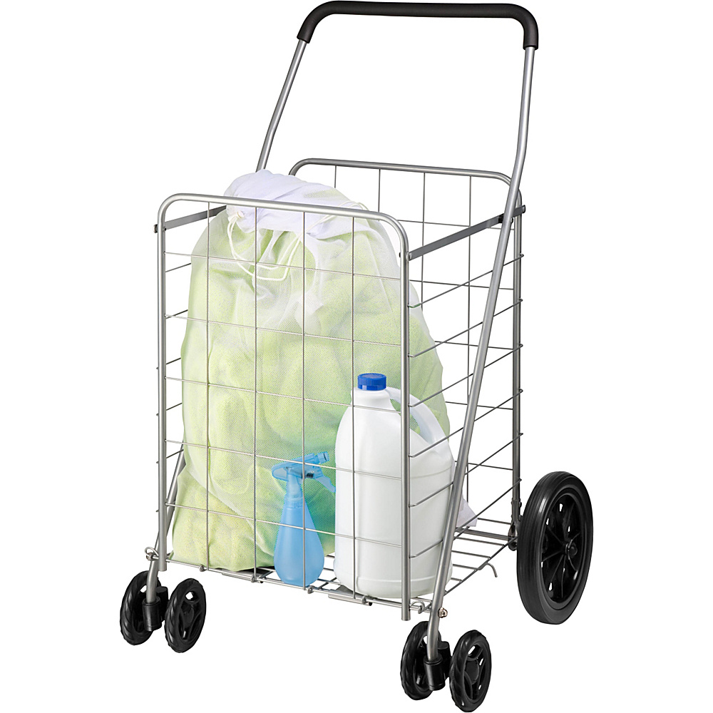 Honey Can Do Dual Wheel Utility Cart grey Honey Can Do Luggage Accessories