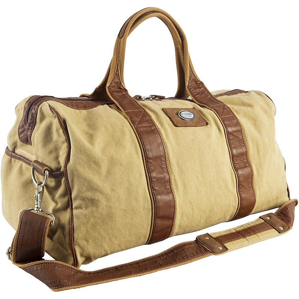 Canyon Outback Urban Edge Mason 21 Canvas and Leather Duffel Bag Tan Canyon Outback Travel Duffels