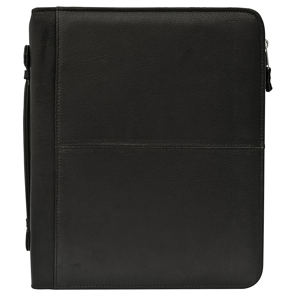 Canyon Outback Wolf Creek Three Ring Binder Leather Meeting Folder Black Canyon Outback Business Accessories