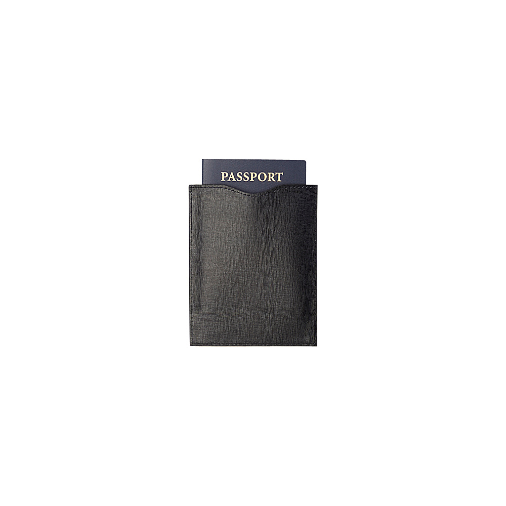Royce Leather RFID Blocking Passport Sleeve Black Royce Leather Travel Wallets