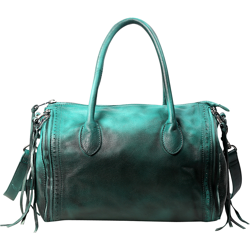 Old Trend Sunny Hill Satchel Aqua Green Ombre Old Trend Leather Handbags