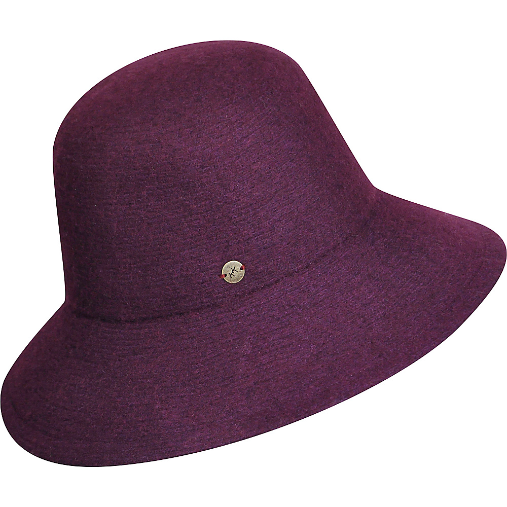 Karen Kane Hats Boiled Wool Floppy Hat Plum Karen Kane Hats Hats Gloves Scarves