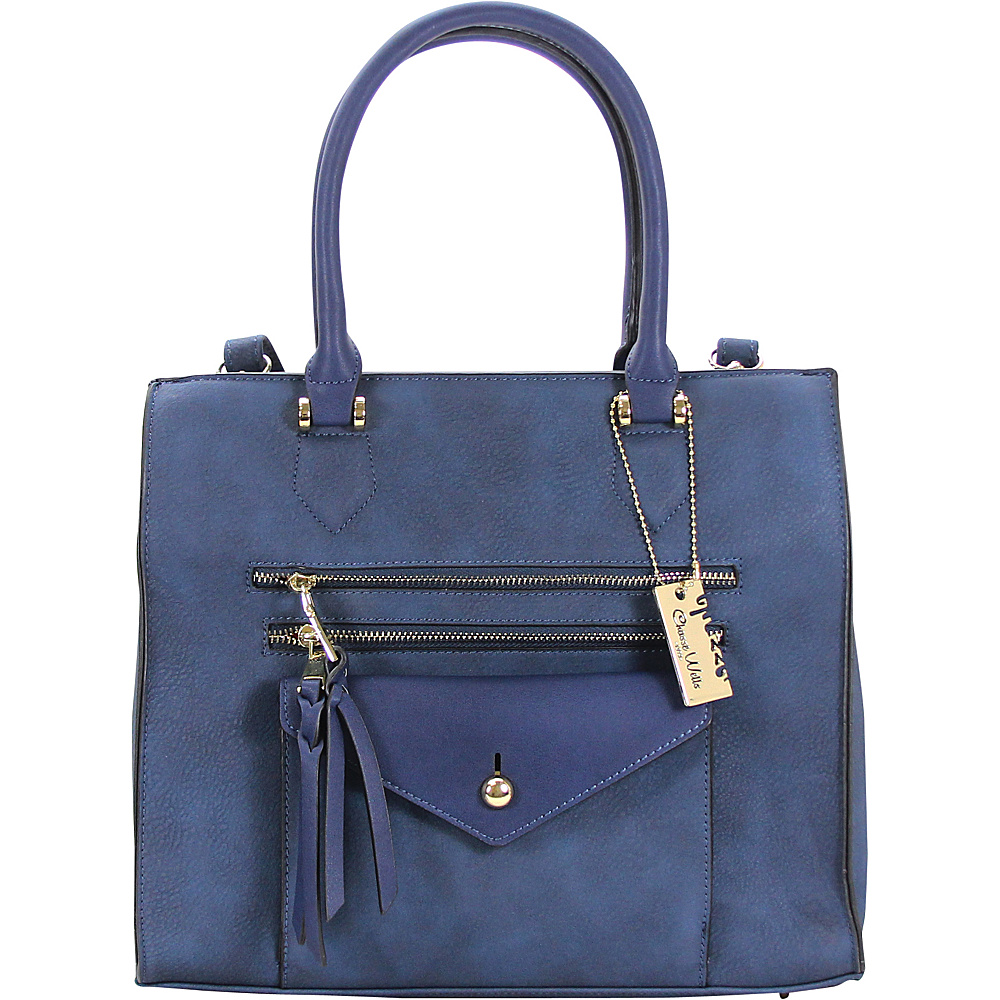 Chasse Wells Access Facile Tote BLUE Chasse Wells Manmade Handbags