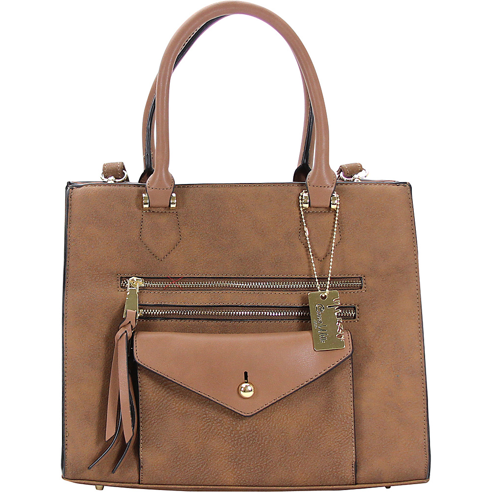 Chasse Wells Access Facile Tote Brown Chasse Wells Manmade Handbags