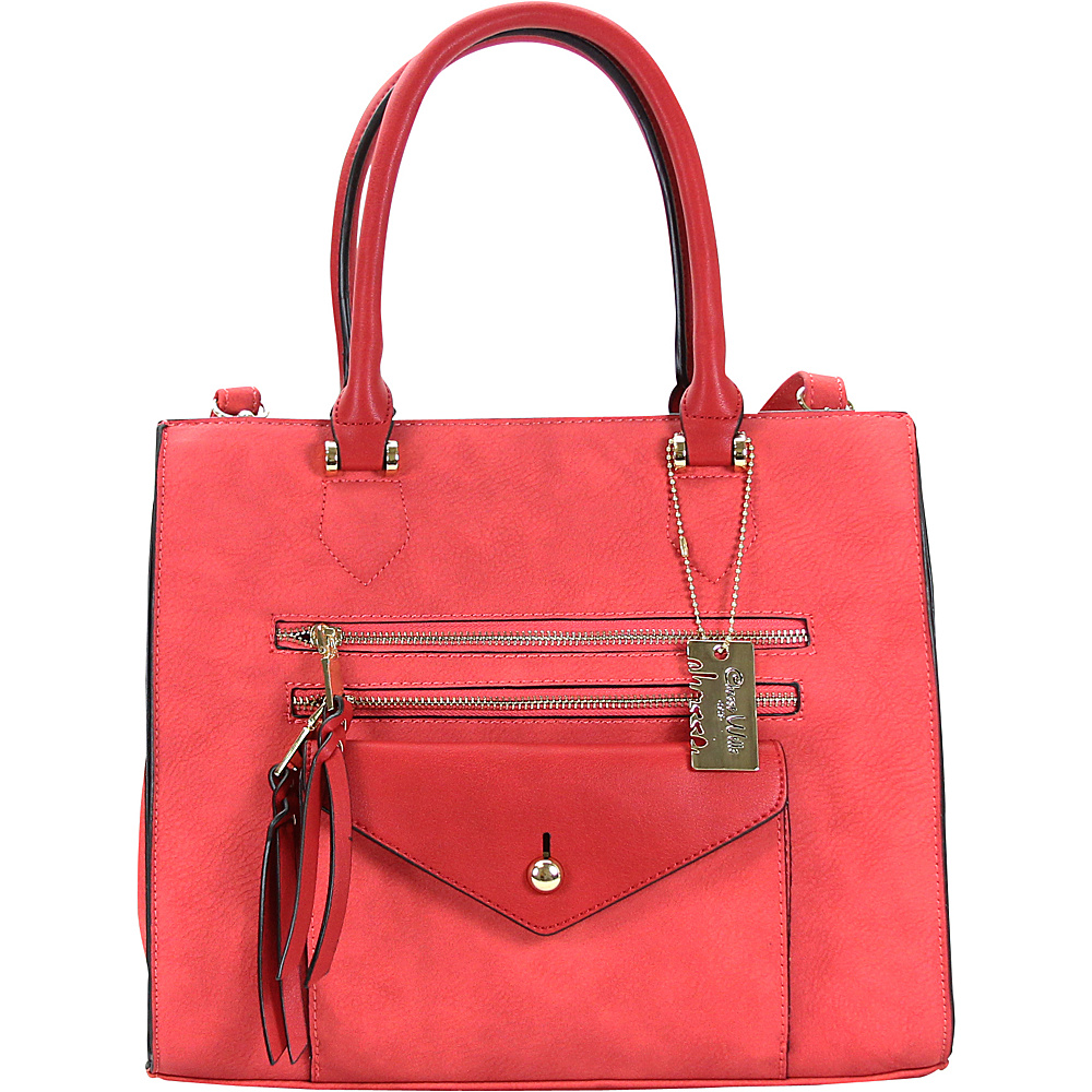 Chasse Wells Access Facile Tote Red Chasse Wells Manmade Handbags