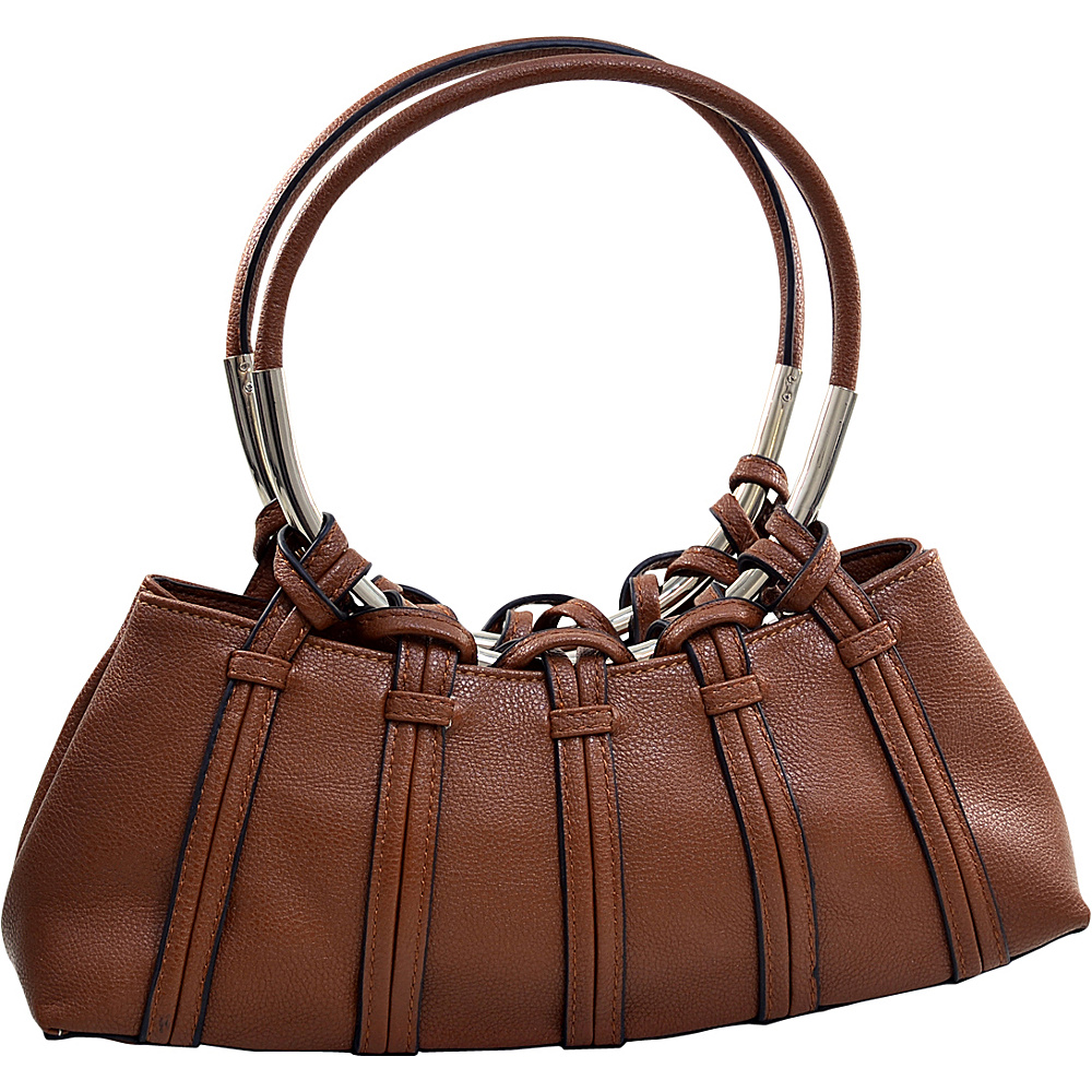 Dasein Dual Ring Strap Shoulder Bag Coffee Dasein Manmade Handbags