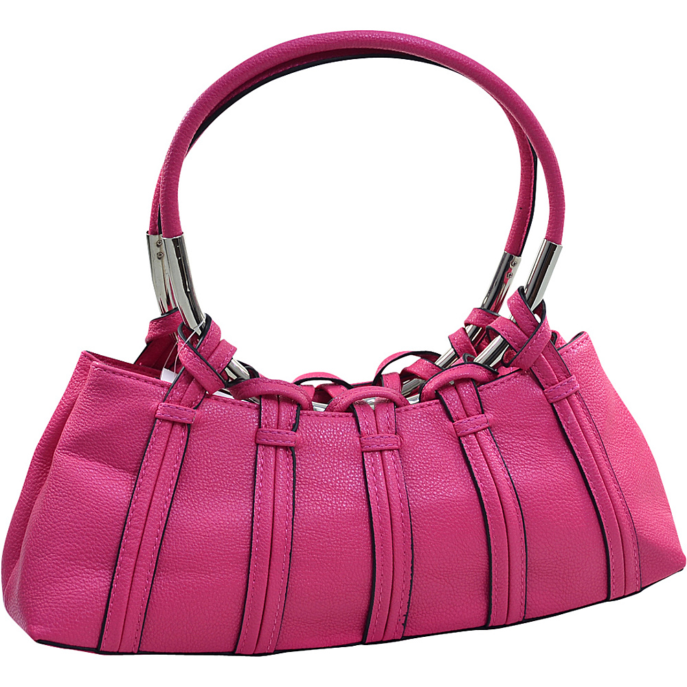 Dasein Dual Ring Strap Shoulder Bag Pink Dasein Manmade Handbags