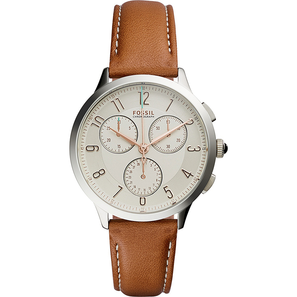 Fossil Abilene Chronograph Leather Watch Brown Fossil Watches
