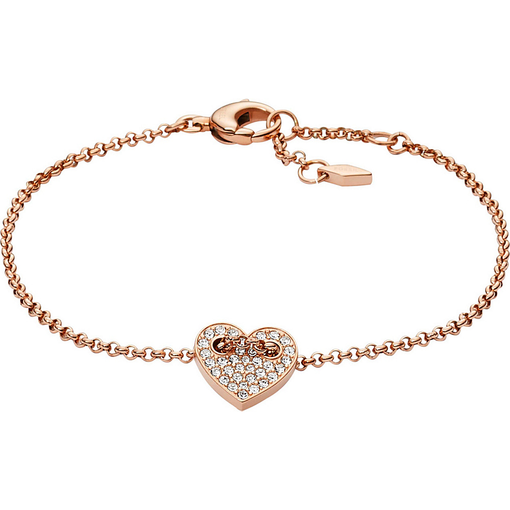 Fossil Glitz Heart Bracelet Rose Gold Fossil Other Fashion Accessories