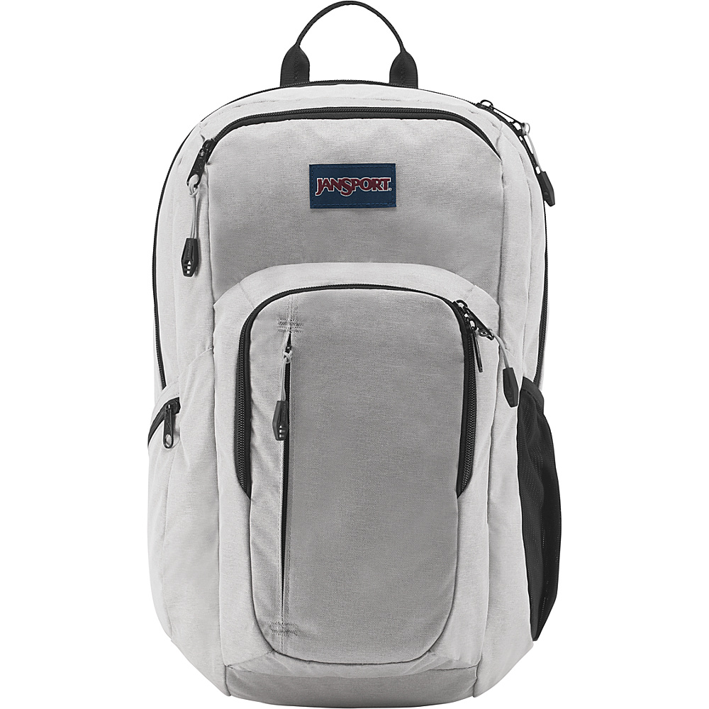 JanSport Recruit Laptop Backpack Grey Heathered Poly - JanSport Business & Laptop Backpacks