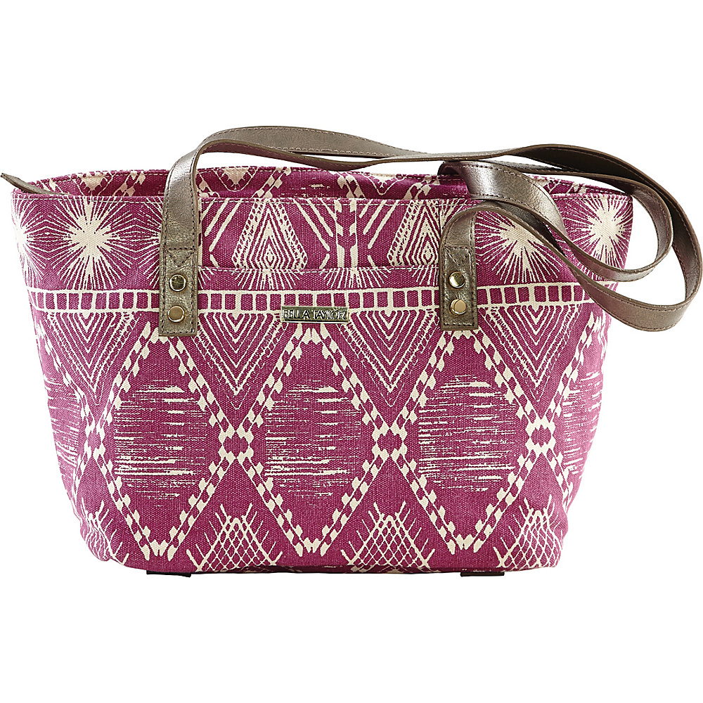Bella Taylor Tahiti Fuchsia Mini tote Pink Bella Taylor Fabric Handbags