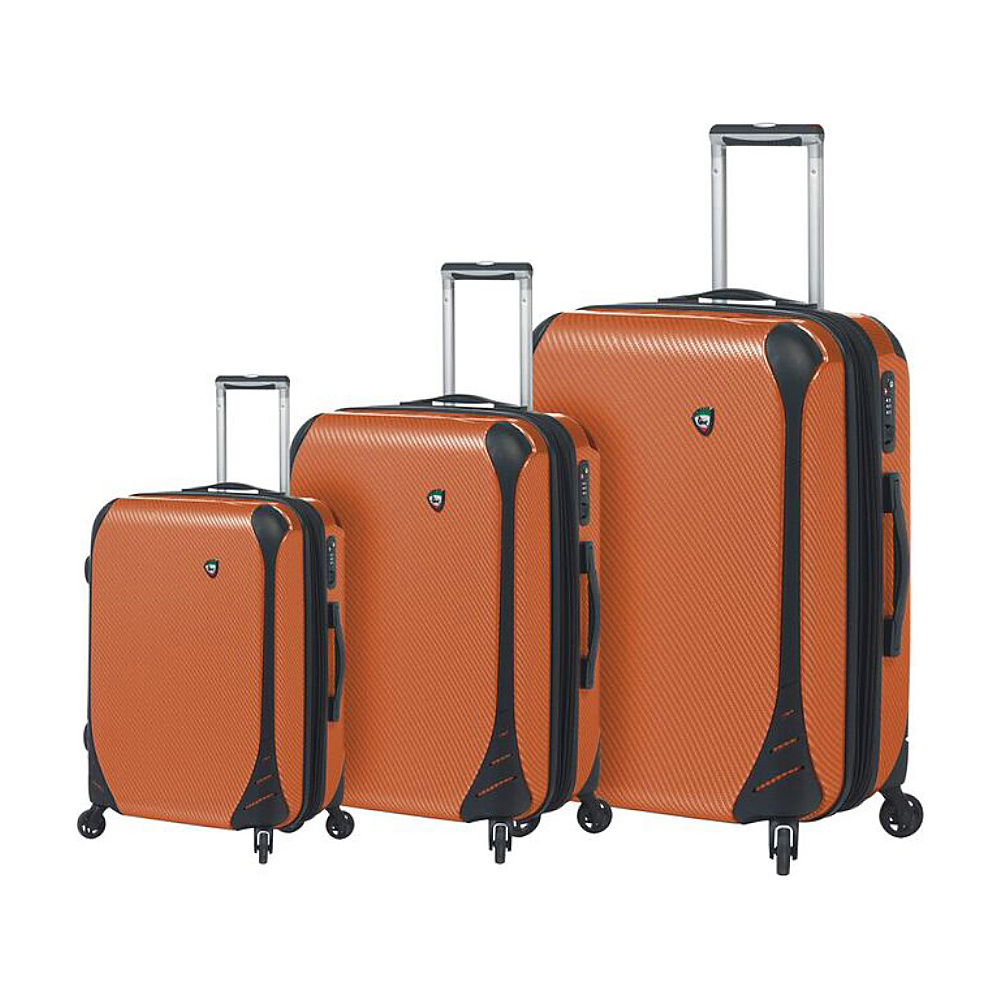 Mia Toro ITALY Fibre di Carbonio Largo Luggage Set Orange Mia Toro ITALY Luggage Sets