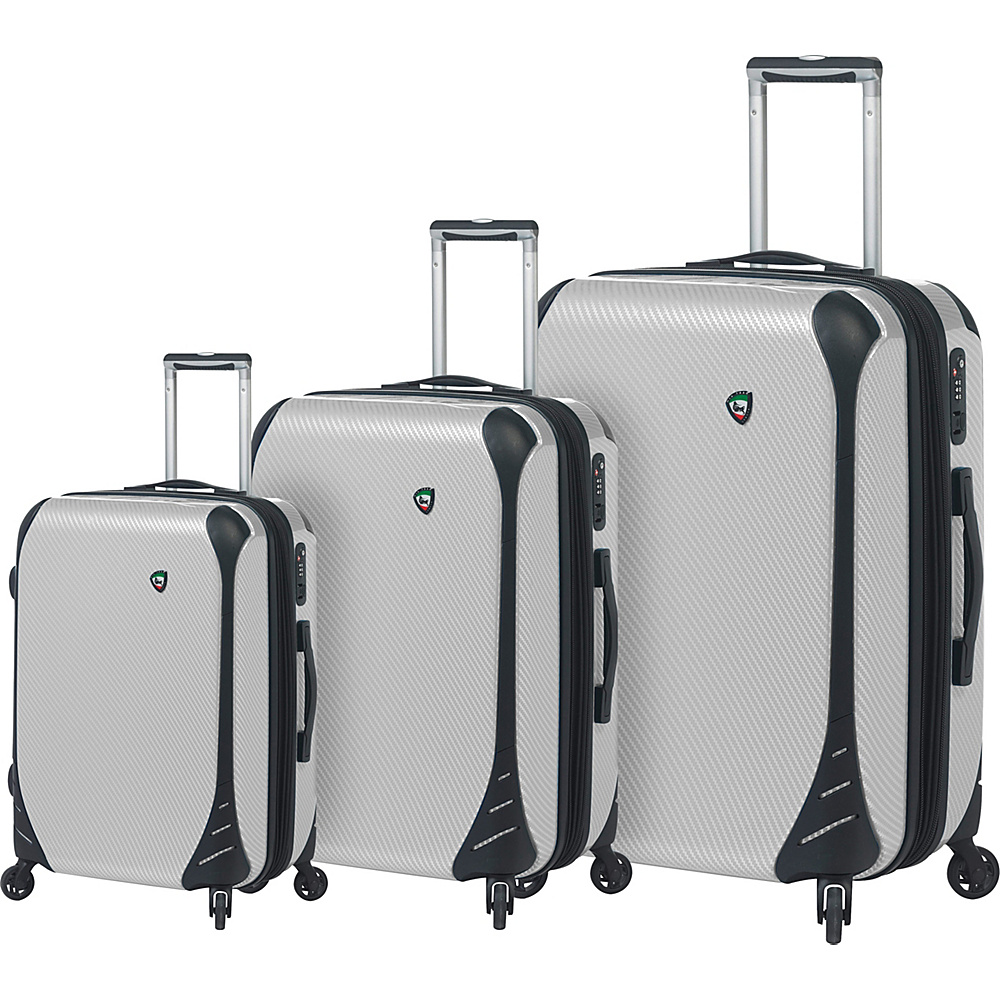 Mia Toro ITALY Fibre di Carbonio Largo Luggage Set White Mia Toro ITALY Luggage Sets