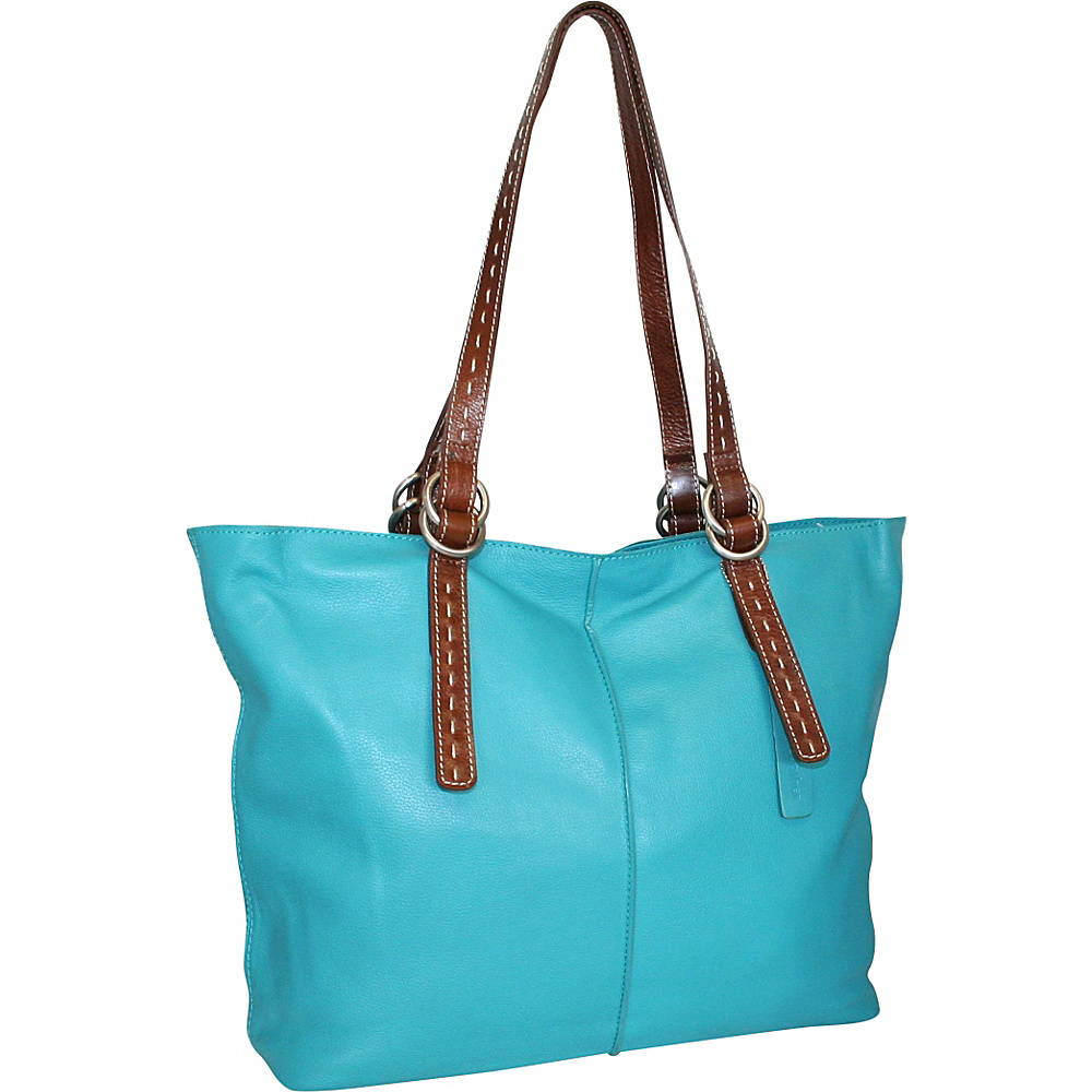 Nino Bossi Sherry Baby Tote Turquoise Nino Bossi Leather Handbags