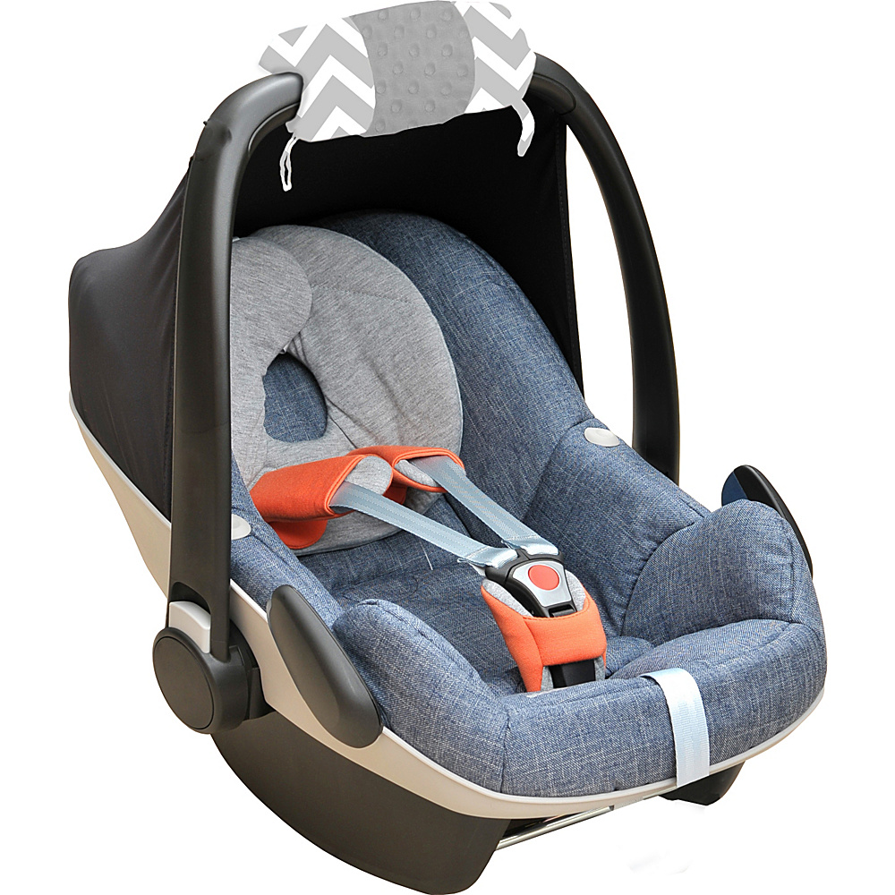 Itzy Ritzy Ritzy Wrap Infant Car Seat Handle Cushion C. Grey Chevron Itzy Ritzy Diaper Bags Accessories
