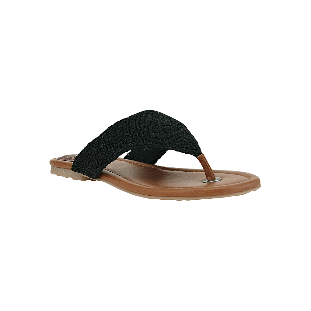 The Sak Shana Flat Thong 6 M Regular Medium Black Sparkle The Sak Women s Footwear