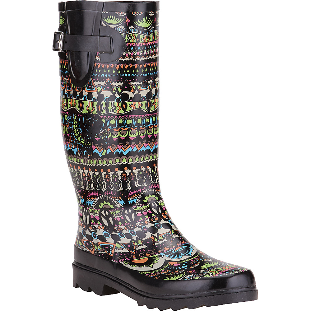 Sakroots Rhythm Rain Boot 5 M Regular Medium Neon One World Sakroots Women s Footwear