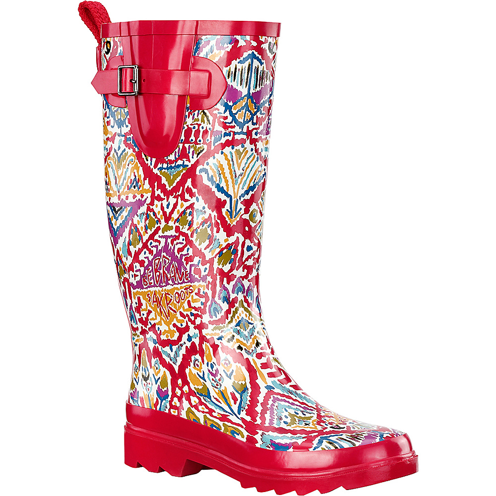 Sakroots Rhythm Rain Boot 6 M Regular Medium Sweet Red Brave Beauti Sakroots Women s Footwear