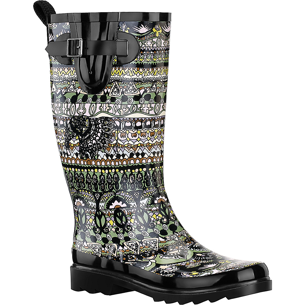 Sakroots Rhythm Rain Boot 9 M Regular Medium Sterling Spirit Desert Sakroots Women s Footwear