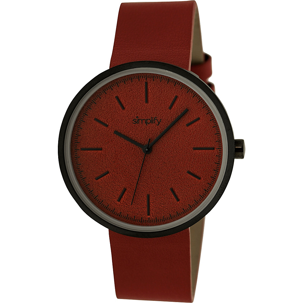 Simplify 3000 Unisex Watch Black Red Simplify Watches
