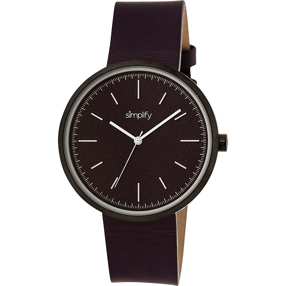 Simplify 3000 Unisex Watch Black Plum Simplify Watches