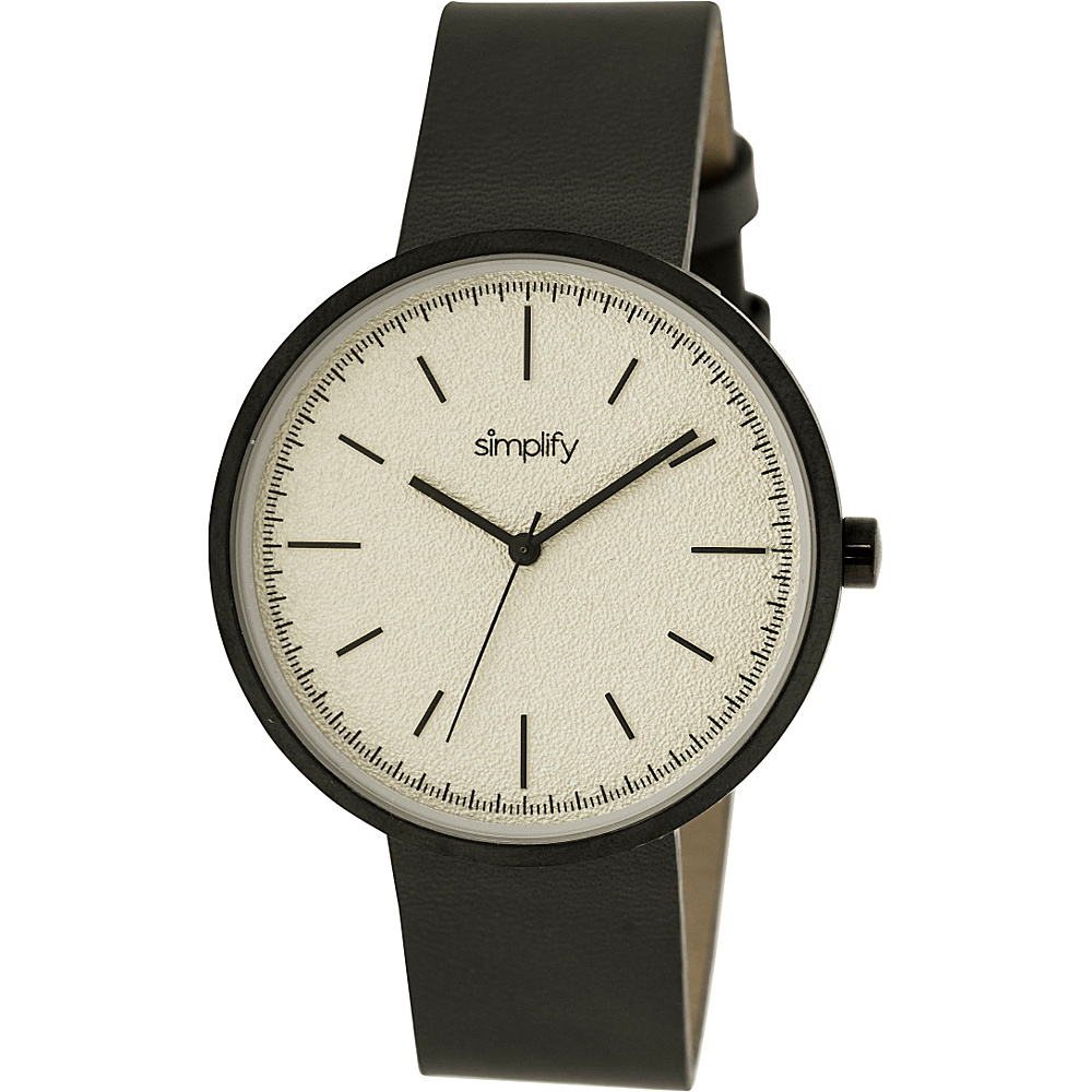 Simplify 3000 Unisex Watch Black Silver Simplify Watches