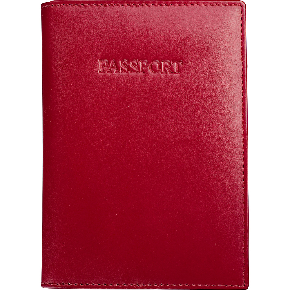 Visconti Soft Leather Secure RFID Blocking Passport Cover Wallet Red Visconti Travel Wallets